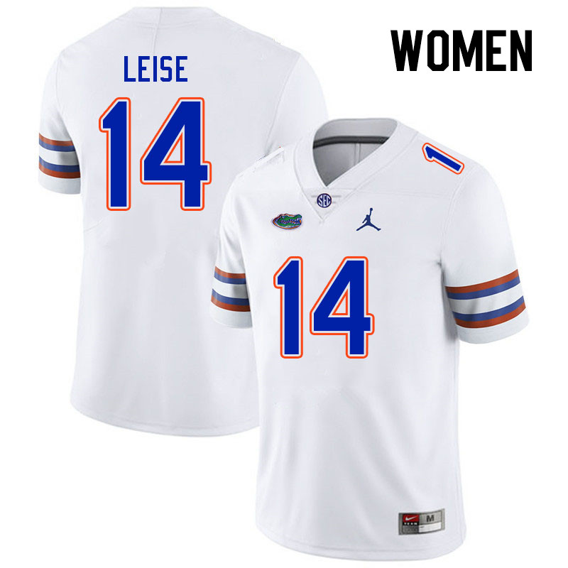 Women #14 Parker Leise Florida Gators College Football Jerseys Stitched-White
